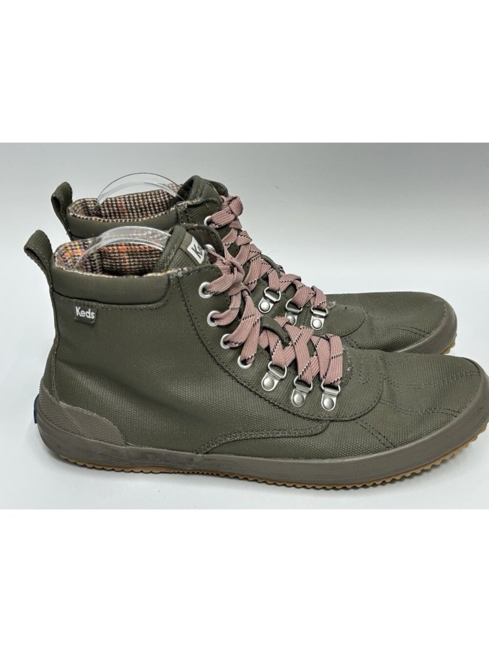 Keds Scout Boot Women's 10 Olive Green Water-Resistant Duck Style Sneaker Boots